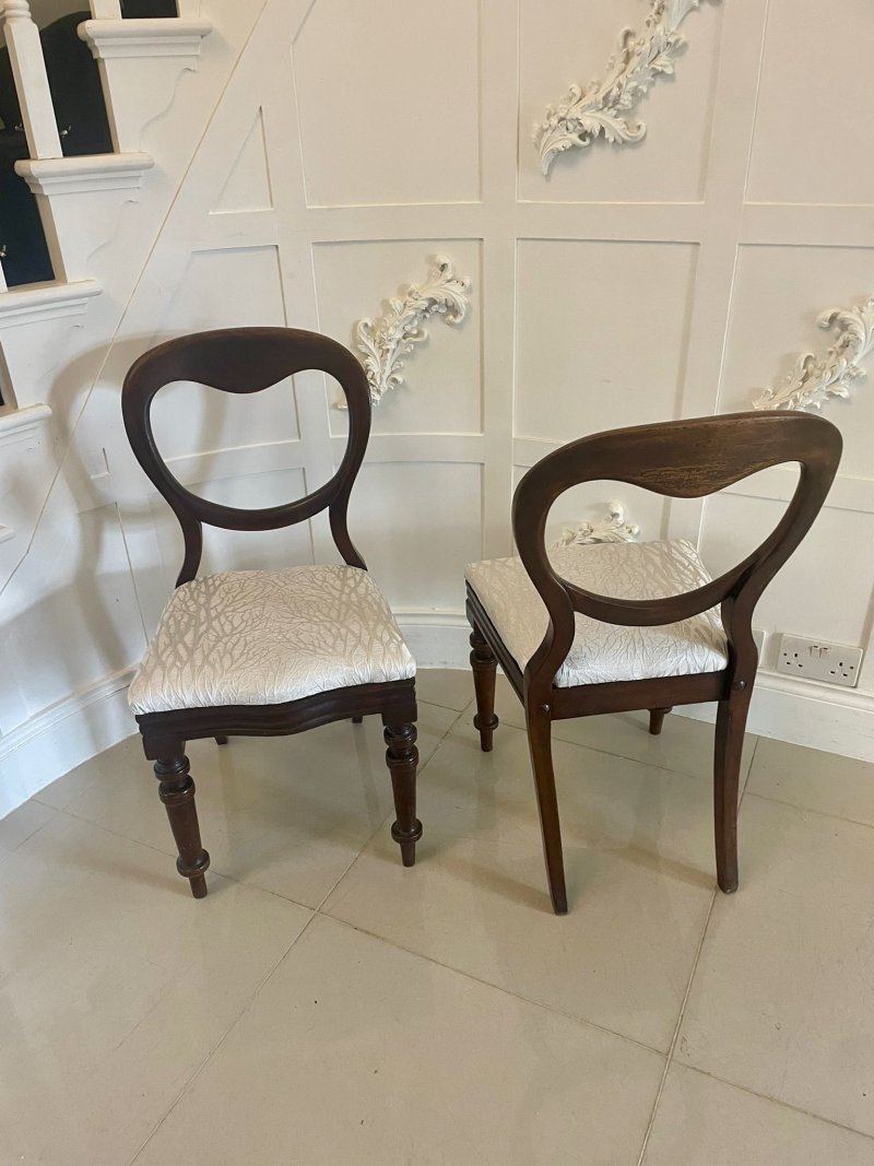 Pair of Antique Victorian Quality Mahogany Side Chairs - Image 2